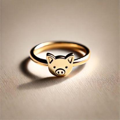 รูปภาพของ [For Testing] แหวนทอง "Piggy Charm"
